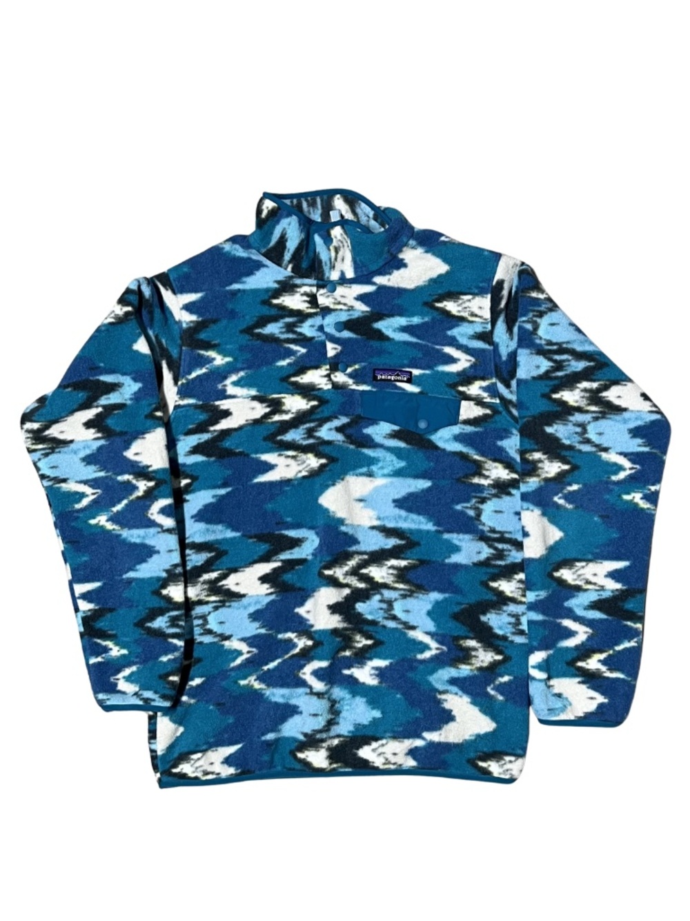 Share Patagonia 25455 Women's Synchilla Fleece Trout Tales Elwha Snap-T Jacket M